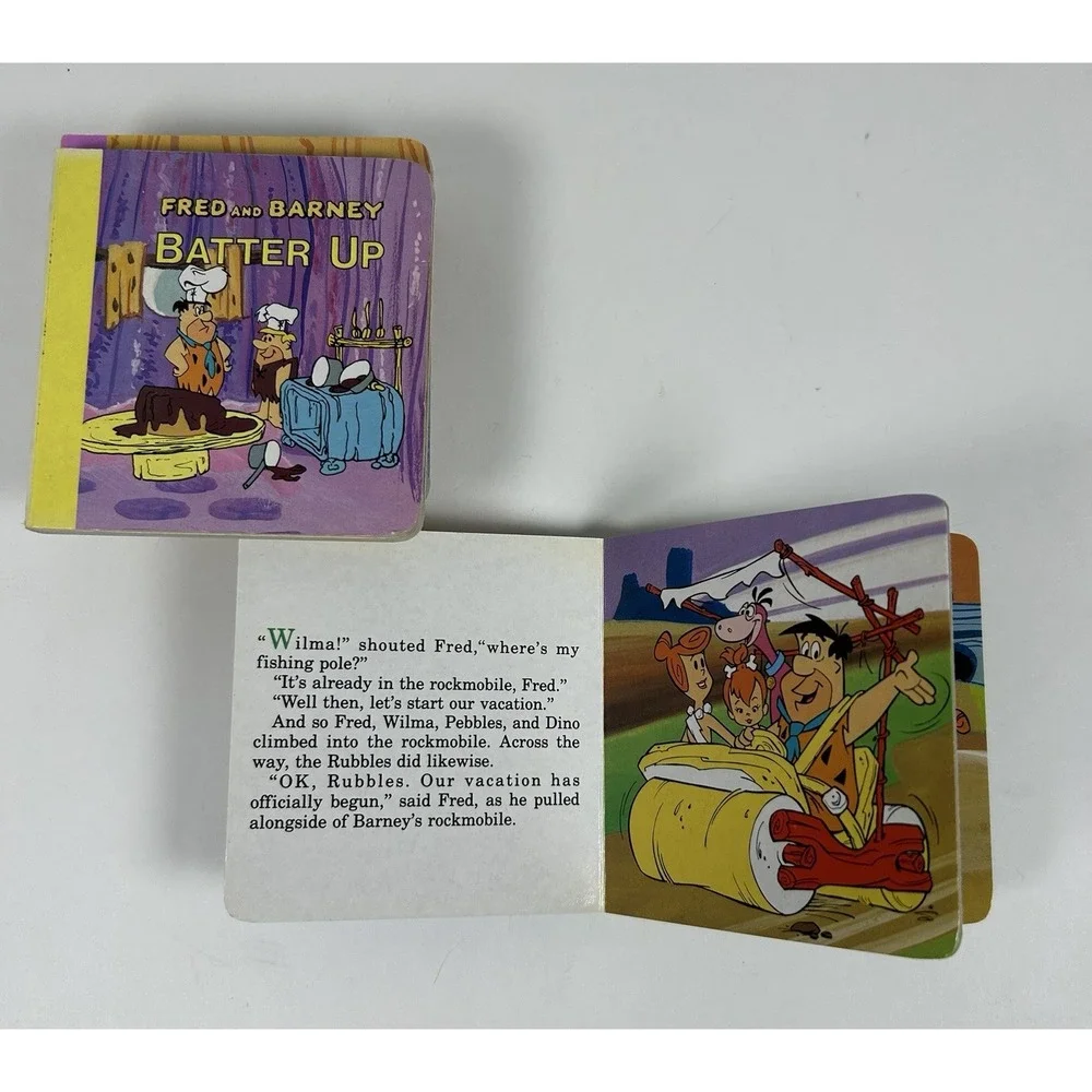 Flintstones Mini Hard Cover Book Lot of 6 1988 Hanna-Barbera Collection